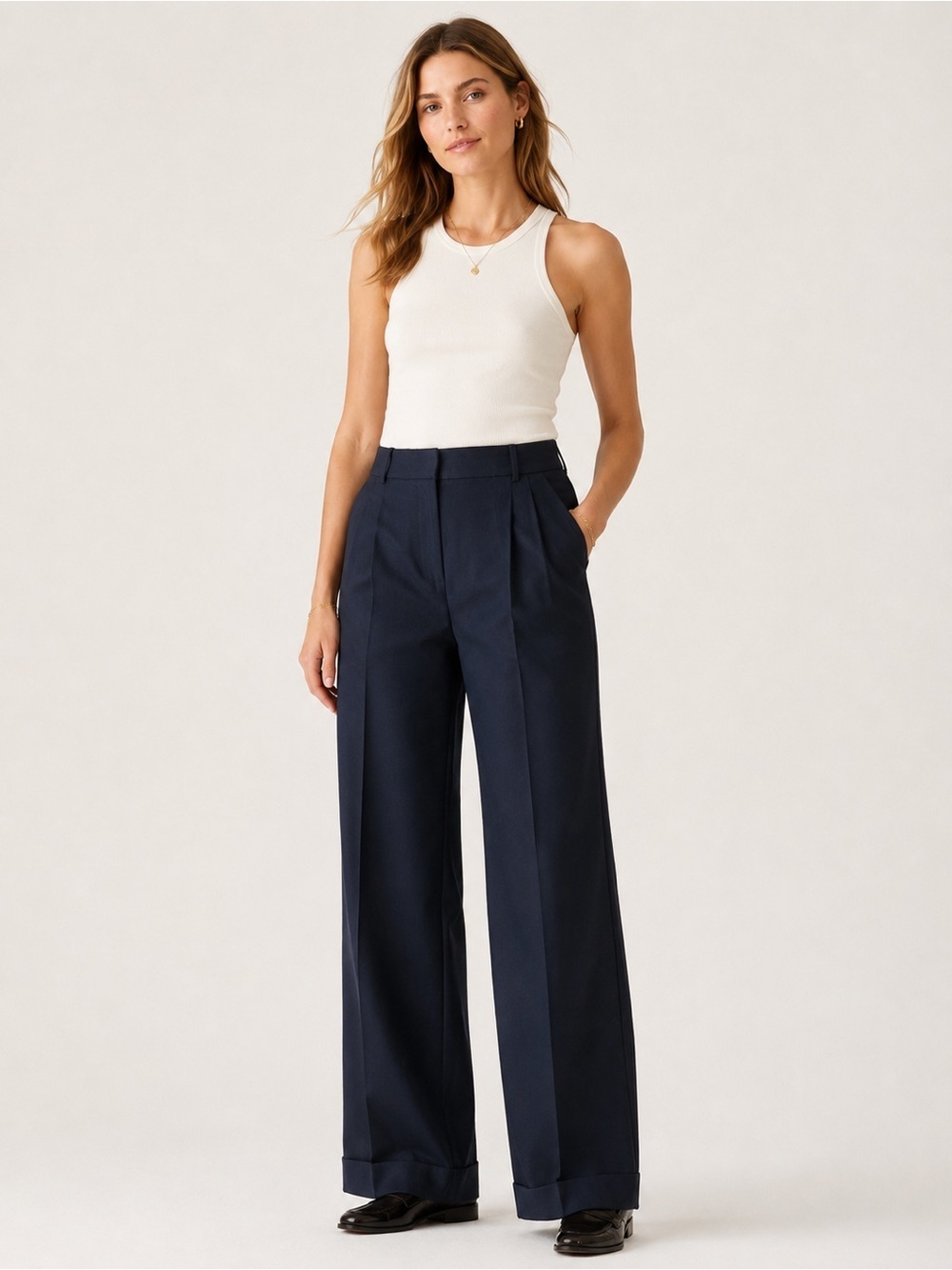 NWT J. Crew black Wide-leg essential pant Italian city wool blend size 12t tall